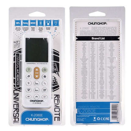 CHUNGHOP K-2080E Universal LCD Air-Conditioner Remote Controller