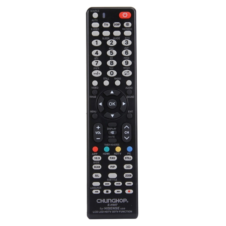 CHUNGHOP E-H907 Universal Remote Controller for HISENSE LED LCD HDTV 3DTV, for HISENSE TV