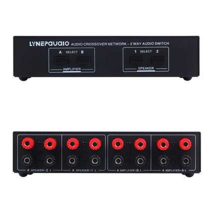 B822 Passive Speaker Switch 2 Channel Power Amplifier Audio Switch Loudspeaker,  2 Input and 2 Output