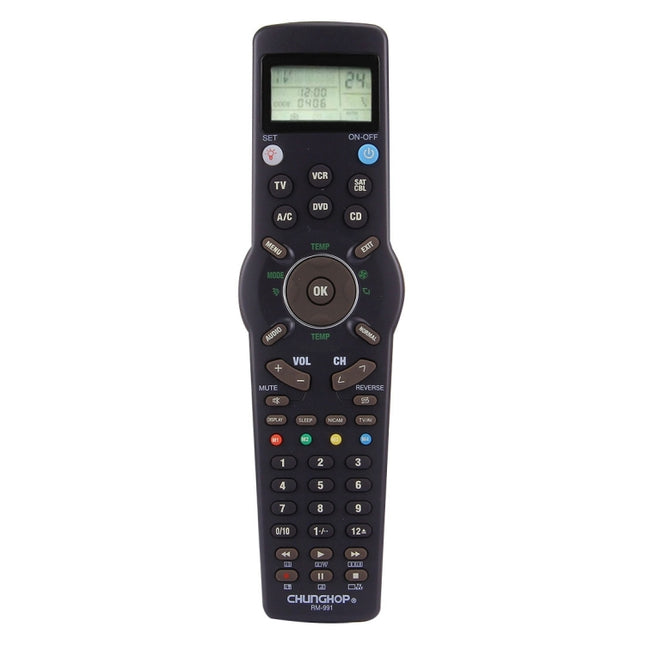 CHUNGHOP RM-L991 Universal-LCD-Fernbedienung mit Lernfunktion für TV, VCR, SAT, CBL, DVD, CD, A/C, RM-L991
