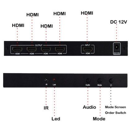 BT14 Ultra HD 4K x 2K 2X2 HDMI TV Wall Controller Multi-screen Splicing Processor, Ultra HD 4K x 2K