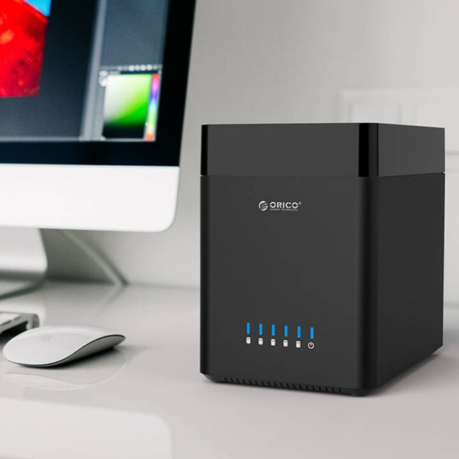 ORICO DS500U3 3,5 Zoll 5-Bay Magnetisches USB 3.0 Festplattengehäuse mit blauer LED-Anzeige, USB 3.0