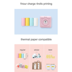 Peripage A6 Portable Inkless Pocket Thermal Bluetooth Printer, A6 Pink, A6 Blue, A6 White