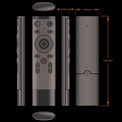 Q5 2.4G RF 3D Brushed Fashion Sense Universal Voice Version Air Mouse Remote Controller