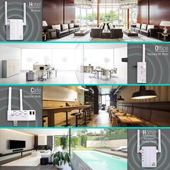 300Mbps Wireless-N Range Extender WiFi Repeater Signal Booster Network Router with 2 External Antenna, EU Plug, 2 External Antenna (White), 2 External Antenna (Black)