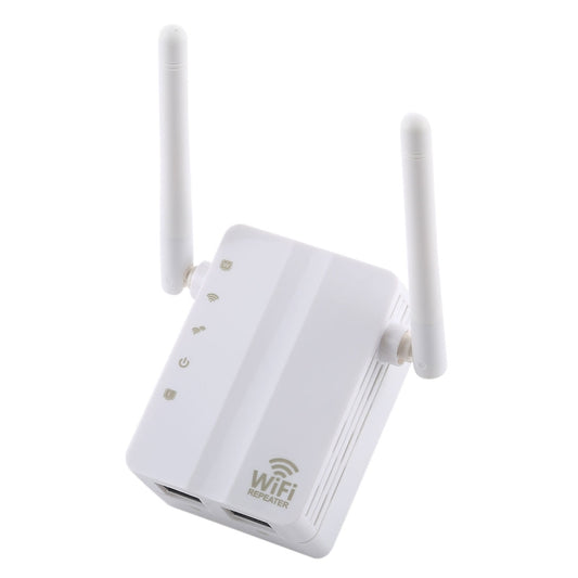 300Mbps Wireless-N Range Extender WiFi Repeater Signal Booster Network Router with 2 External Antenna, EU Plug, 2 External Antenna (White), 2 External Antenna (Black)