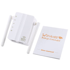 300Mbps Wireless-N Range Extender WiFi Repeater Signal Booster Network Router with 2 External Antenna, EU Plug, 2 External Antenna (White), 2 External Antenna (Black)