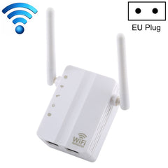 300Mbps Wireless-N Range Extender WiFi Repeater Signal Booster Network Router with 2 External Antenna, EU Plug, 2 External Antenna (White), 2 External Antenna (Black)