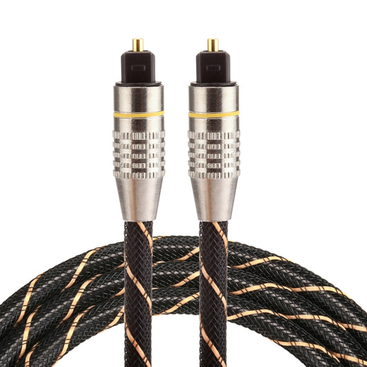 1m OD6.0mm Gold Plated Metal Head Woven Net Line Toslink Male to Male Digital Optical Audio Cable, Length: 1m