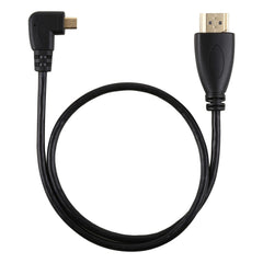 50cm 4K HDMI Male to Micro HDMI Right Angled Male Gold-plated Connector Adapter Cable, 50cm Right