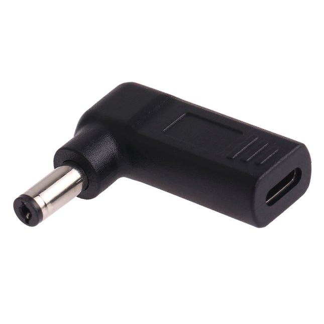 USB-C / Type-C Female to 5.5 x 2.1mm Male Plug Elbow Adapter Connector, 5.5 x 2.1mm Elbow