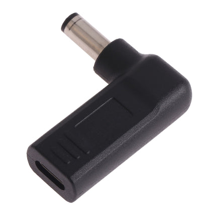 USB-C / Type-C Female to 5.5 x 2.1mm Male Plug Elbow Adapter Connector, 5.5 x 2.1mm Elbow