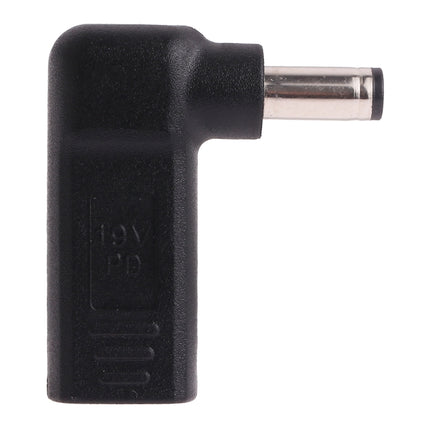 USB-C / Type-C Female to 5.5 x 2.1mm Male Plug Elbow Adapter Connector, 5.5 x 2.1mm Elbow