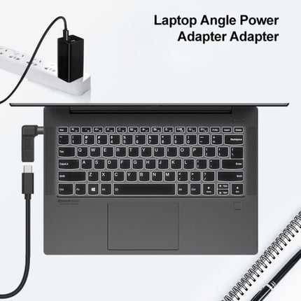 USB-C / Type-C Female to 5.5 x 2.1mm Male Plug Elbow Adapter Connector, 5.5 x 2.1mm Elbow