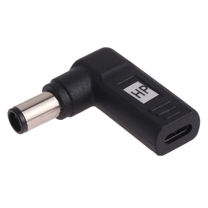 USB-C / Type-C Female to 7.4 x 5.0mm Male Plug Elbow Adapter Connector for HP Laptops, 7.4 x 5.0mm Elbow (HP)