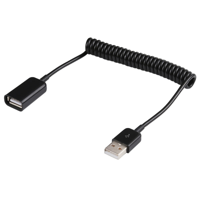 1 m USB-A-Stecker auf USB-A-Buchse, Spiralkabel, AM auf AF, Länge: 1,0 m