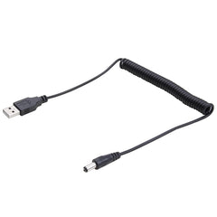 1.5m USB to DC 5.5mm Power Spring Coiled Cable, AM to DC 5.5mm, Length: 1.5m