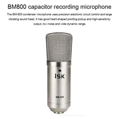 ISK BM-800 Sound Recording Microphone Condenser Mic for Studio and Broadcasting, BM-800
