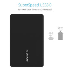 ORICO 2588US3 USB3.0 External Hard Disk Box Storage Case for 2.5 inch SATA HDD / SSD 9.5mm Laptop PC