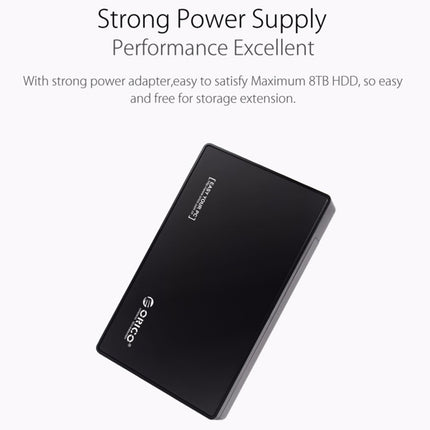 ORICO 3588US3 USB 3.0 Type-B 2.5 / 3.5 inch SSD / SATA HDD Enclosure Storage Hard Disk Box for Laptop Computer Desktop PC, USB Type-B