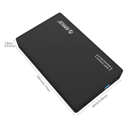 ORICO 3588US3 USB 3.0 Type-B 2.5 / 3.5 inch SSD / SATA HDD Enclosure Storage Hard Disk Box for Laptop Computer Desktop PC, USB Type-B