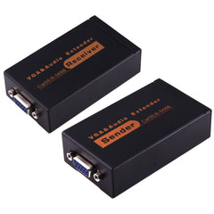 VGA & Audio Extender 1920x1440 HD 100m Cat5e / 6-568B Network Cable Sender Receiver Adapter, Transmission Distance: 100m