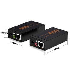 VGA & Audio Extender 1920x1440 HD 100m Cat5e / 6-568B Network Cable Sender Receiver Adapter, Transmission Distance: 100m