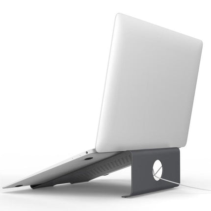 Aluminum Cooling Stand for Laptop, Suitable for Mac Air, Mac Pro,  iPad, and Other 11-17 inch Laptops, Aluminum Stand Grey