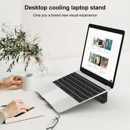 Aluminum Cooling Stand for Laptop, Suitable for Mac Air, Mac Pro,  iPad, and Other 11-17 inch Laptops, Aluminum Stand Grey