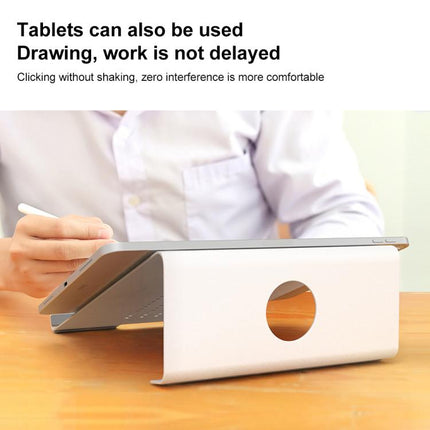 Aluminum Cooling Stand for Laptop, Suitable for Mac Air, Mac Pro,  iPad, and Other 11-17 inch Laptops, Aluminum Stand Grey