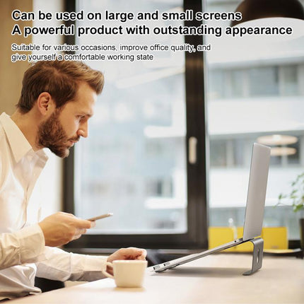 Aluminum Cooling Stand for Laptop, Suitable for Mac Air, Mac Pro,  iPad, and Other 11-17 inch Laptops, Aluminum Stand Grey