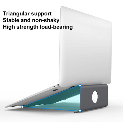 Aluminum Cooling Stand for Laptop, Suitable for Mac Air, Mac Pro,  iPad, and Other 11-17 inch Laptops, Aluminum Stand Grey