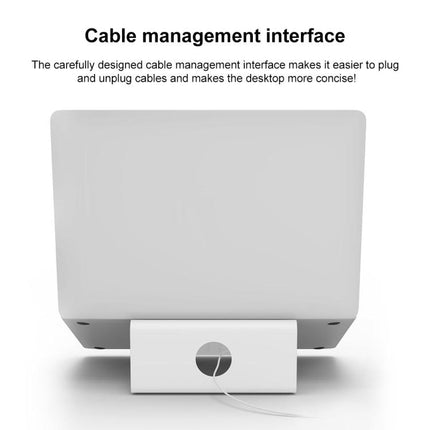 Aluminum Cooling Stand for Laptop, Suitable for Mac Air, Mac Pro,  iPad, and Other 11-17 inch Laptops, Aluminum Stand Grey