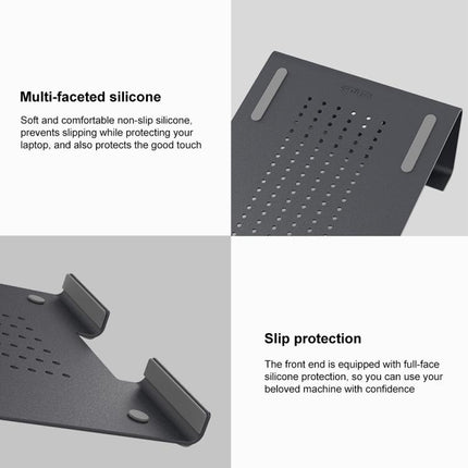 Aluminum Cooling Stand for Laptop, Suitable for Mac Air, Mac Pro,  iPad, and Other 11-17 inch Laptops, Aluminum Stand Grey