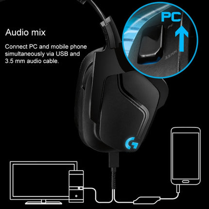 Logitech G633S Dolby 7.1 Surround Sound Stereo Colorful Lighting Noise Reduction Competition Gaming Wired Headset