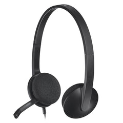 Logitech H340 Computer Office Education Training USB Interface Microphone Wired Headset, H340