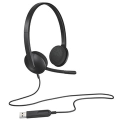 Logitech H340 Computer Office Education Training USB Interface Microphone Wired Headset, H340