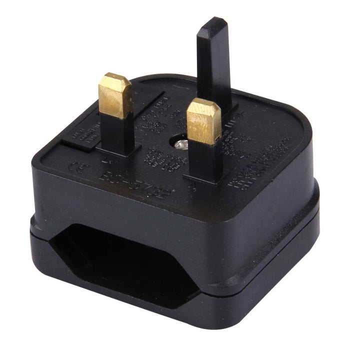 BS-5732 Tragbarer EU-Stecker auf UK-Steckeradapter, Steckdosen-Reisekonverter mit Sicherung, BS-5732