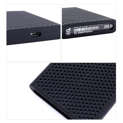 PT500 Scratch-resistant All-inclusive Portable Hard Drive Silicone Protective Case for Samsung Portable SSD T5, with Vents, Black, Red, White