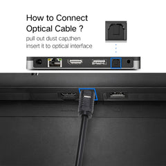 EMK 1.5m OD4.0mm Toslink Male to Male Digital Optical Audio Cable, Length: 1.5m