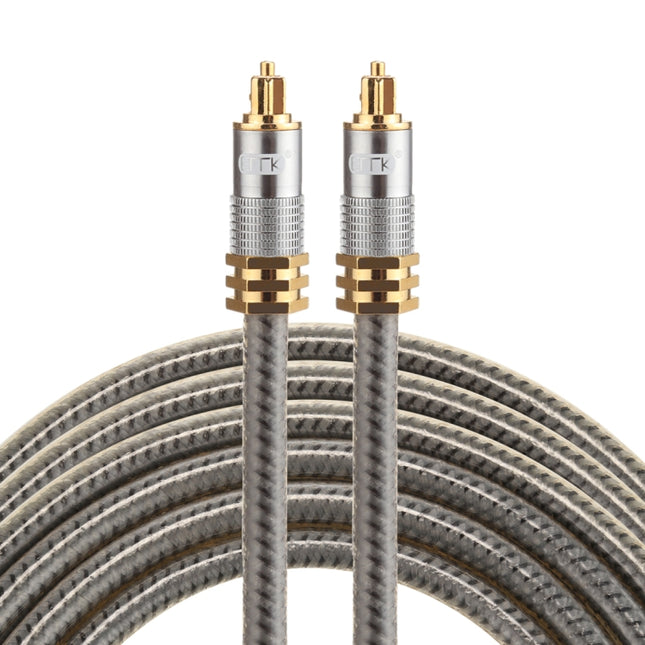EMK YL-A 3m OD8.0mm Gold Plated Metal Head Toslink Male to Male Digital Optical Audio Cable, Length: 3m