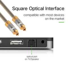 EMK YL-A 20m OD8.0mm Gold Plated Metal Head Toslink Male to Male Digital Optical Audio Cable