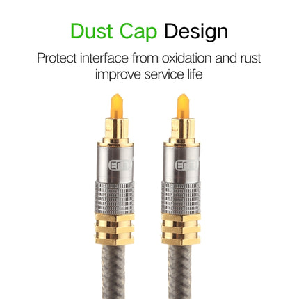 EMK YL-A 20m OD8.0mm Gold Plated Metal Head Toslink Male to Male Digital Optical Audio Cable