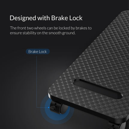 ORICO CPB2-BK-BP Computer-Hosthalterung mit Rädern, CPB2-BK-BP