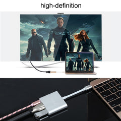 USB-C / Type-C 3.1 Male to USB-C / Type-C 3.1 Female & HDMI Female & USB 3.0 Female Adapter, Type-C+USB+HDMI (J), Type-C+USB+HDMI (G), Type-C+USB+HDMI (B), Type-C+USB+HDMI (S)