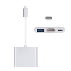 USB-C / Type-C 3.1 Male to USB-C / Type-C 3.1 Female & HDMI Female & USB 3.0 Female Adapter, Type-C+USB+HDMI (J), Type-C+USB+HDMI (G), Type-C+USB+HDMI (B), Type-C+USB+HDMI (S)