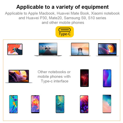 V125 UCB-C / Type-C Male to PD +  HDMI + USB 3.0 Female 3 in 1 Converter, 3 in 1