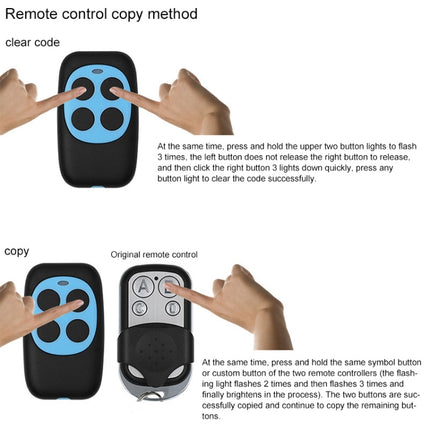 Control remoto inalámbrico para puerta de garaje, clonador de llaves, copia de cuatro teclas, 433 MHZ, colorido