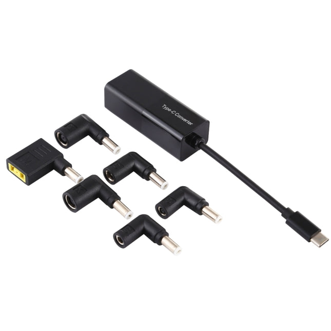Laptop Power Adapter 65W USB-C / Type-C Converter to 6 in 1 Power Adapter