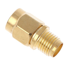 Straight Gold Plated RP-SMA Male to SMA Female Adapter, Straight RP-SMA Male to SMA Female